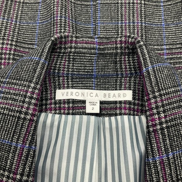 Veronica Beard Grey Plaid Martel Dickey Jacket - Picture 4 of 4